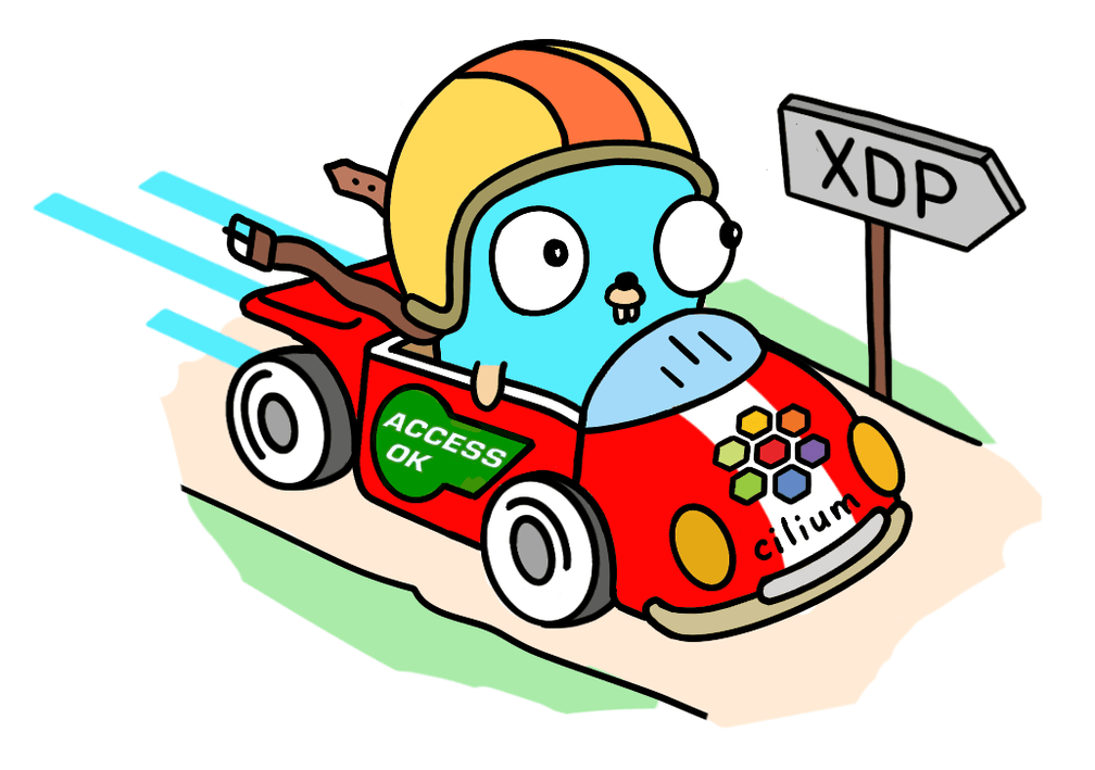 Green XDP Gopher